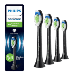 Philips Sonicare Optimal White W2 -harjaspäät HX6064/88 (MUSTA, 4 kpl)