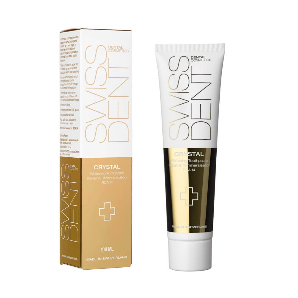 Swissdent CRYSTAL -hammastahna 100 ml (korjaa hammaskiillettä)