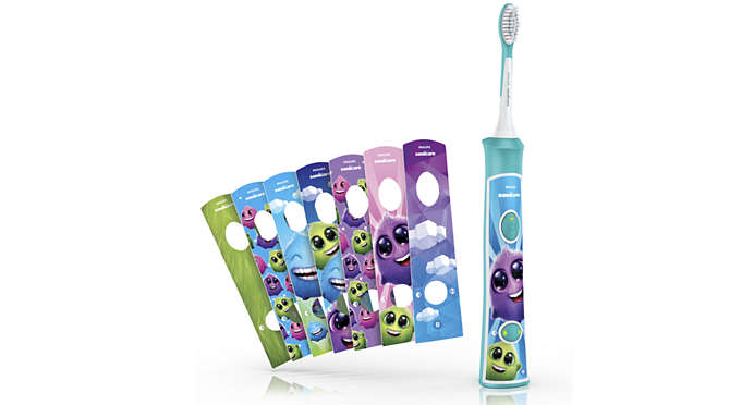 Philips Sonicare FOR KIDS sähköhammasharja lastele (al. 3a) HX6321/04 - 1 harjapea, 2 intensiivsuse ja mobiiliäpiga – Kuva 5