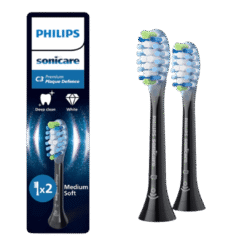Philips Sonicare Premium Plaque Defence C3 -harjaspäät pehmeällä reunalla HX9042/88 (MUSTA, 2 kpl)
