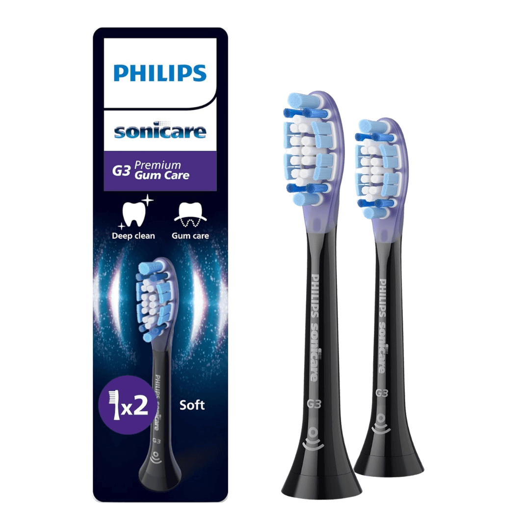 Philips Sonicare Premium Gum Care G3 -harjaspäät ikenille HX9052/88 (MUSTA, 2 kpl)