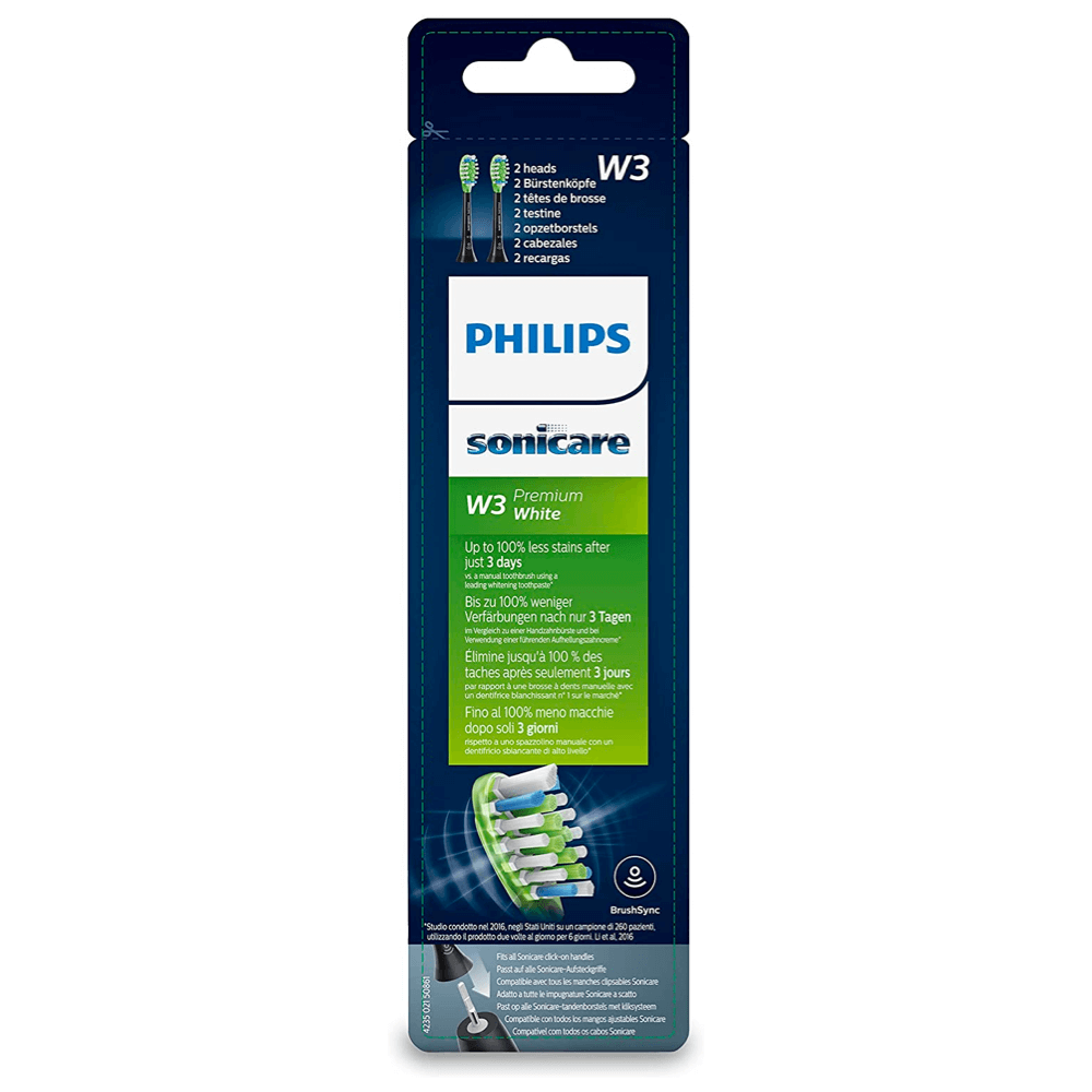 Philips Sonicare Premium White W3 pehme äärega poleerivad hambaharja otsikud HX9062/33 (MUST, 2 tk) – Kuva 2