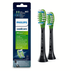 Philips Sonicare Premium White W3 pehme äärega poleerivad hambaharja otsikud HX9062/33 (MUST, 2 tk)
