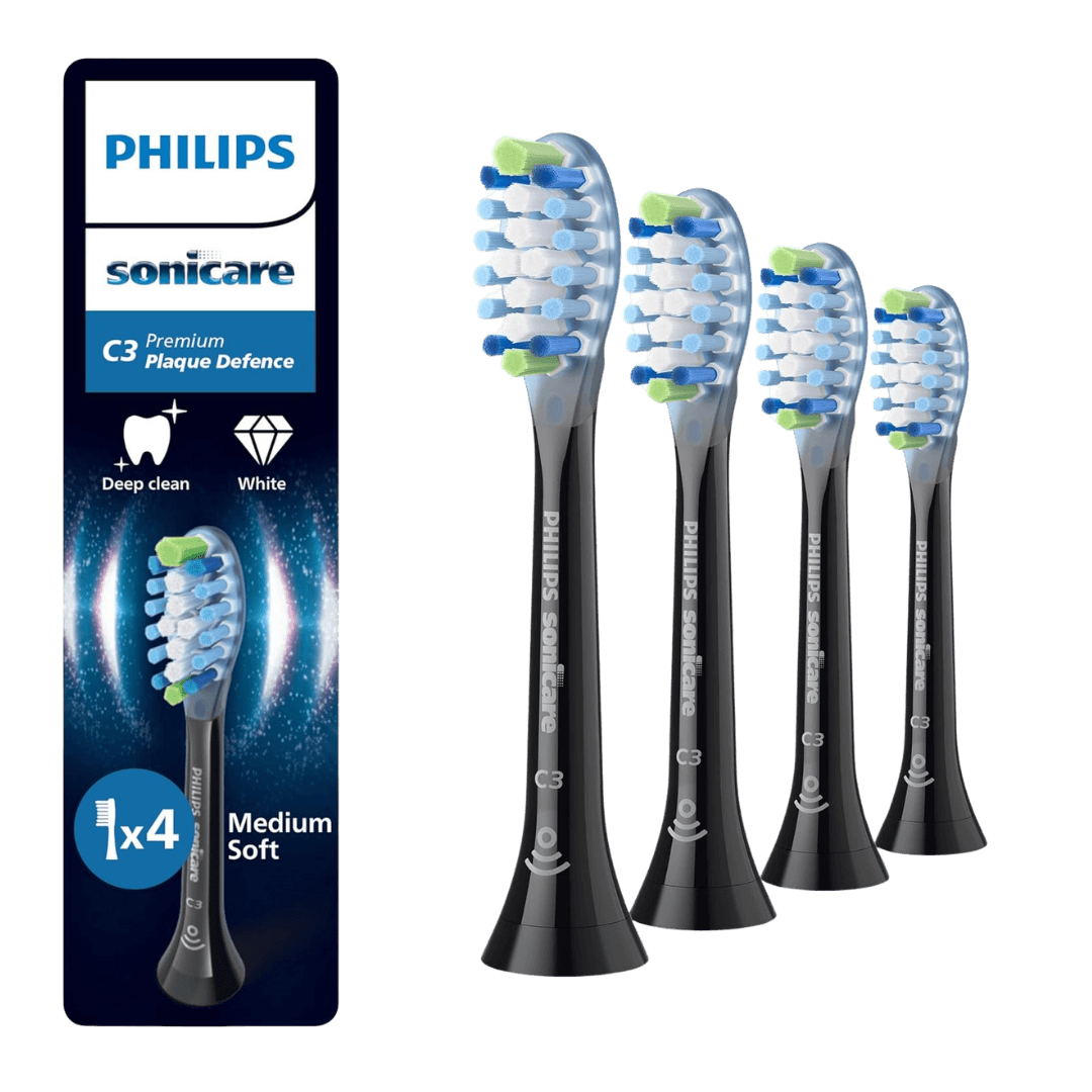 Philips Sonicare Premium Plaque Defence C3 -harjaspäät HX9044/88 (MUSTA, 4 kpl)