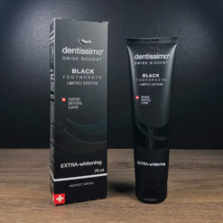 Dentissimo Extra Whitening BLACK 75ML valgendav hambapasta (aktiveeritud söega) – Kuva 3