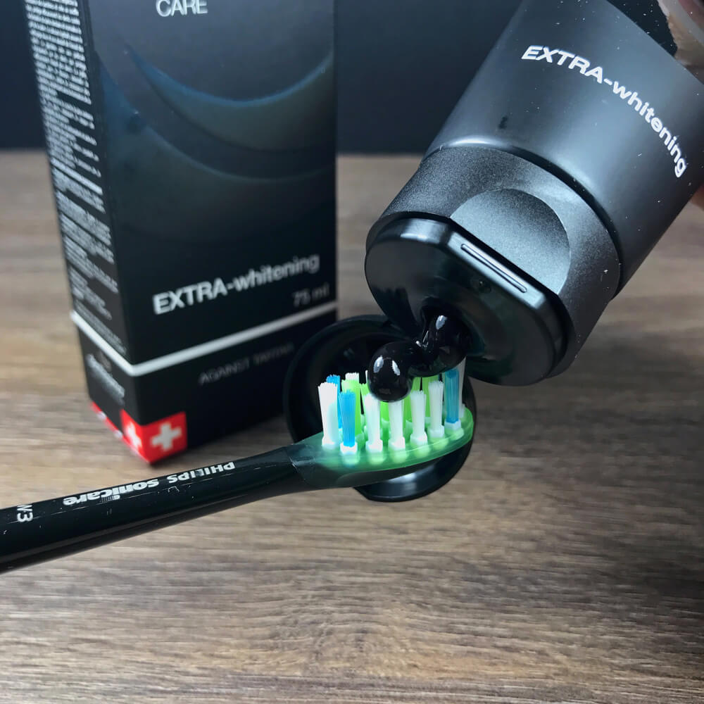 Dentissimo Extra Whitening BLACK 75ML valgendav hambapasta (aktiveeritud söega) – Kuva 4