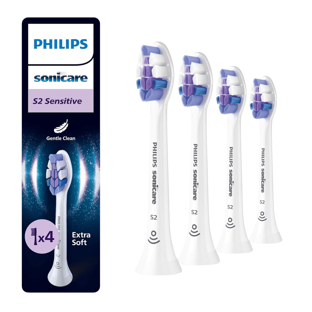Philips Sonicare S2 Sensitive (Ultra Soft) -erittäinpehmeät harjaspäät HX6054/87 (4 kpl)