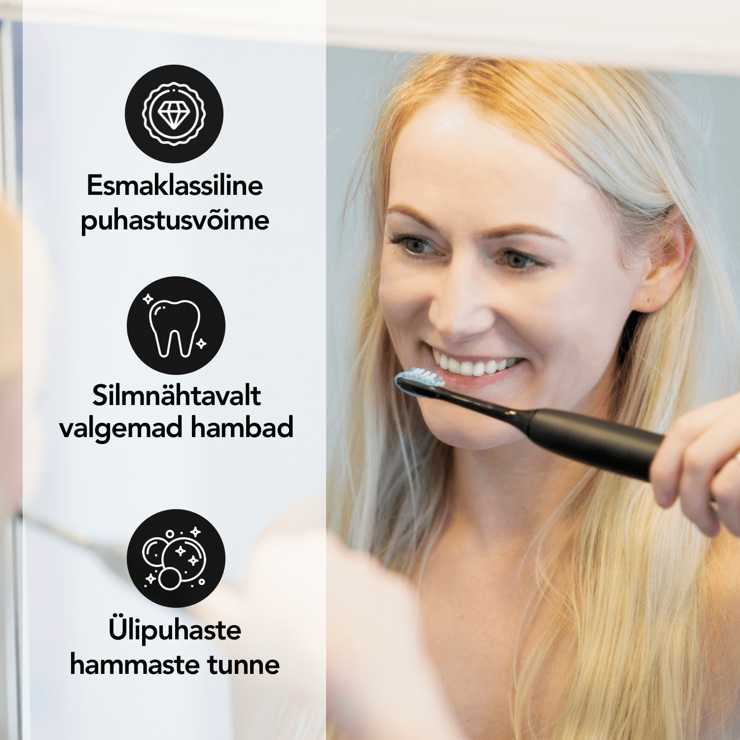 Philips Sonicare ExpertClean 7500 seeria MUST (HX9631) 4 režiimi, 3 intensiivsuse, surveanduri ja äpiga – Kuva 2