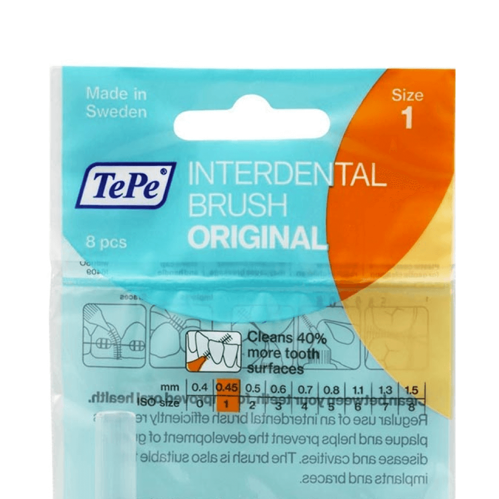 TePe 0,45 mm hambavaheharjad ORANŽ (1 suurus, 8 tk pakis - interdentaalhari) – Kuva 2