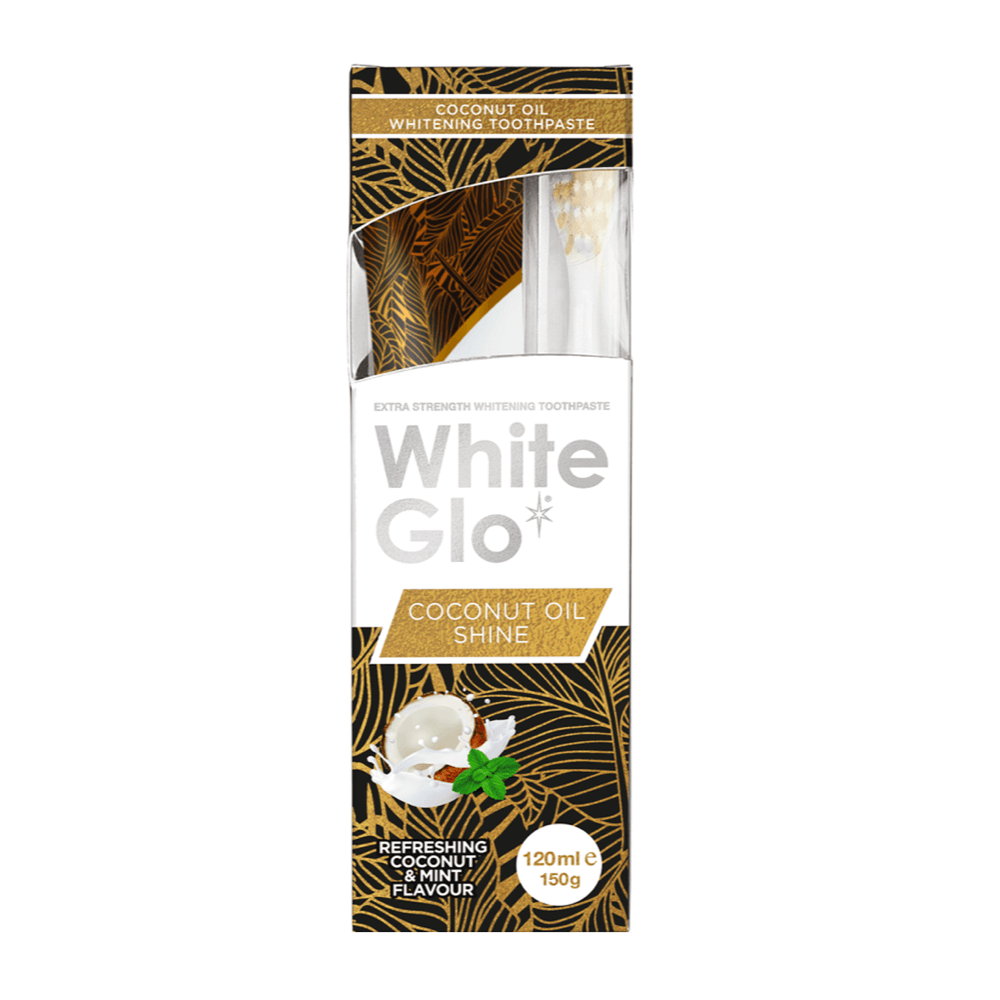 White Glo Coconut Oil Shine valgendav hambapasta kookosõliga 100ml – Kuva 3