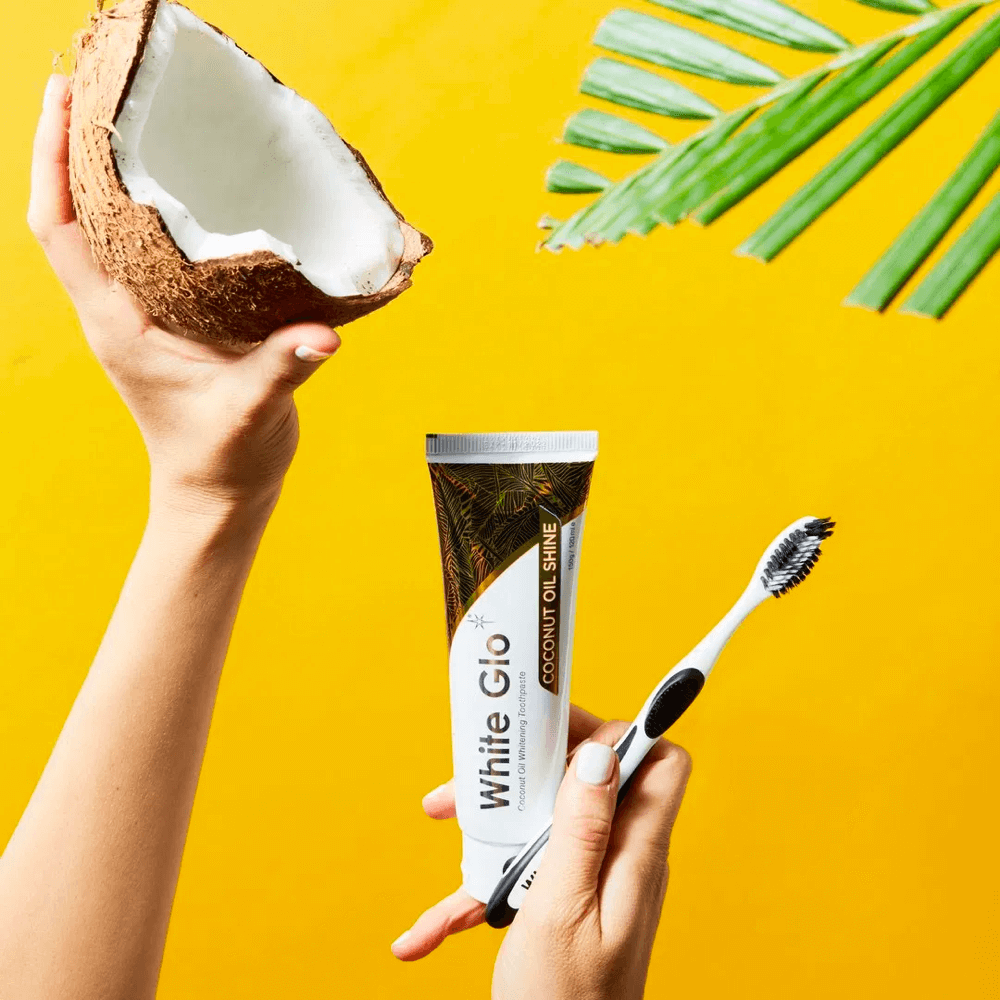 White Glo Coconut Oil Shine valgendav hambapasta kookosõliga 100ml – Kuva 5