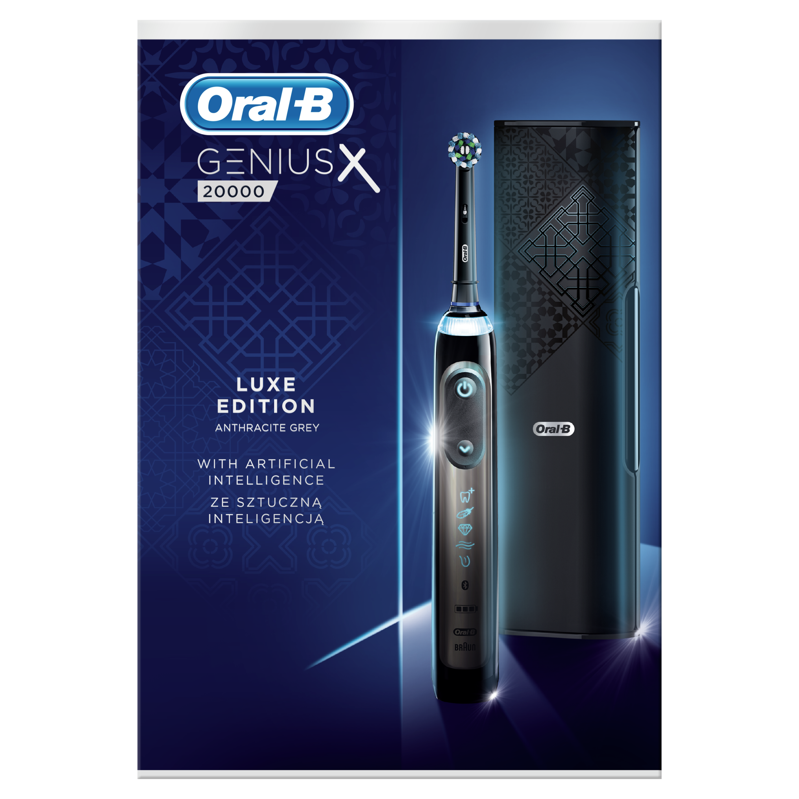 Oral-B Genius X 20000N Antracite Grey LUX Edition sähköhammasharja (surveanduri, 6 režiimi, 4 harjapeaga) – Kuva 5