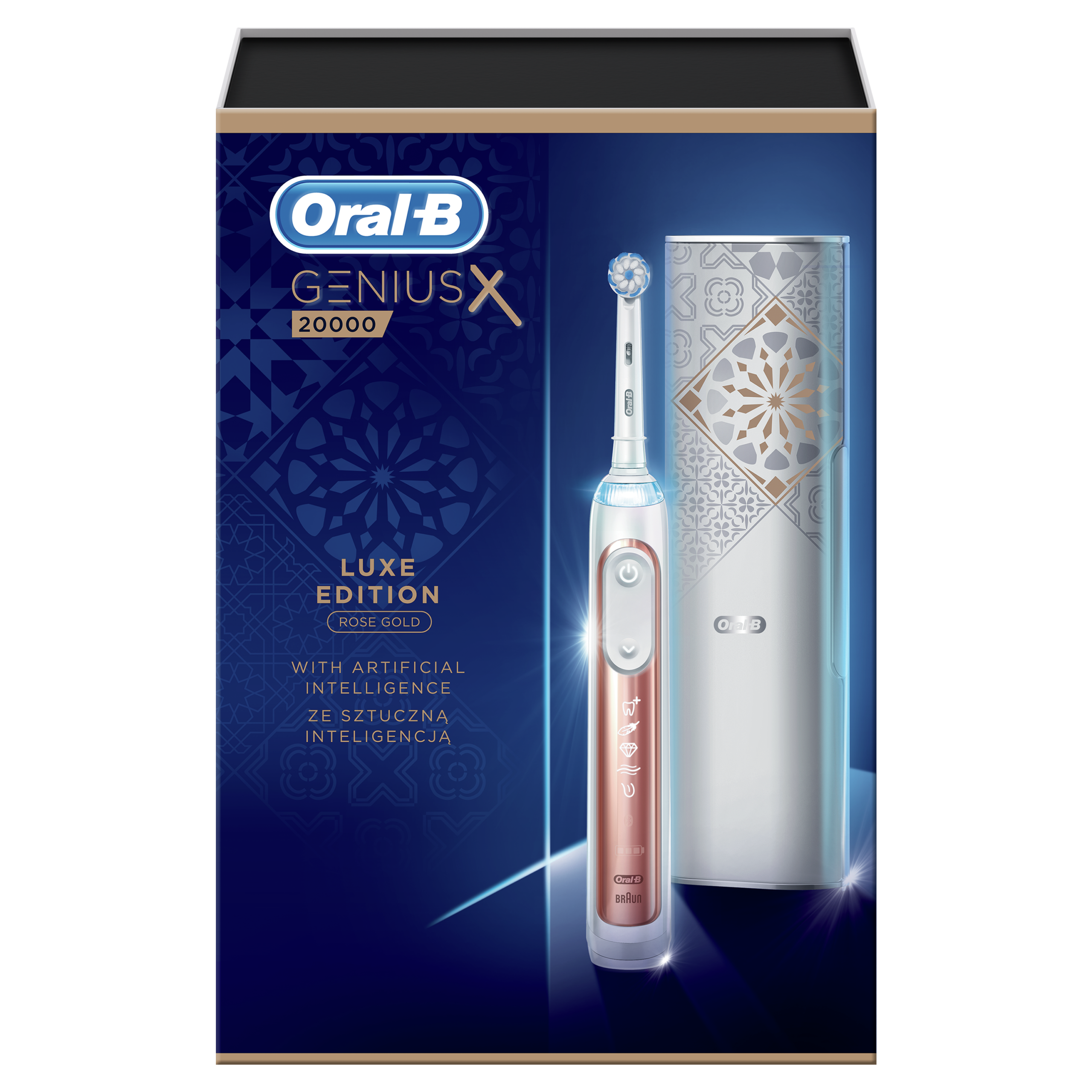 Oral-B Genius X 20000N Rose Gold LUX Edition sähköhammasharja surveanduriga (6 režiimi, 4 harjapead) – Kuva 4