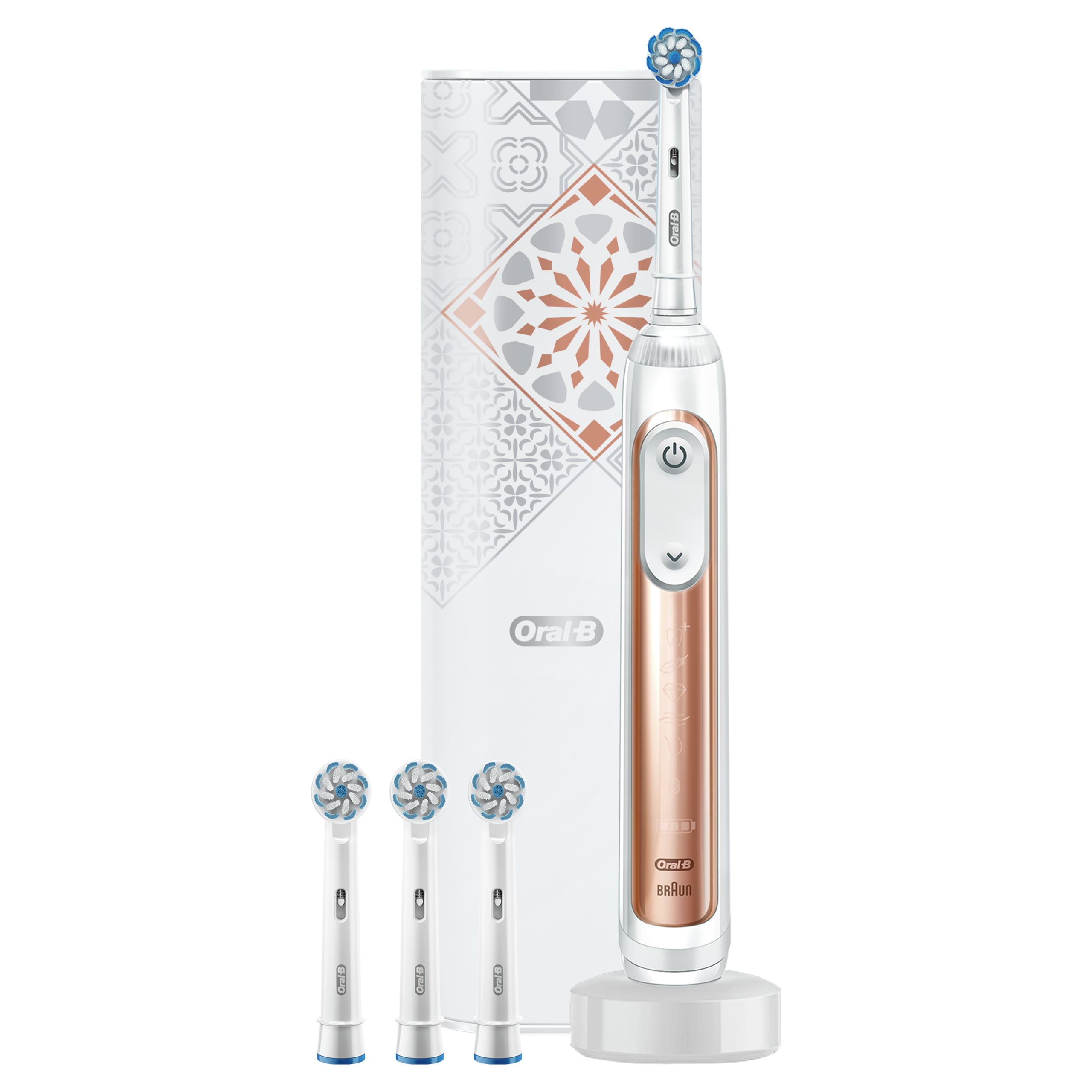 Oral-B Genius X 20000N Rose Gold LUX Edition sähköhammasharja surveanduriga (6 režiimi, 4 harjapead) – Kuva 2