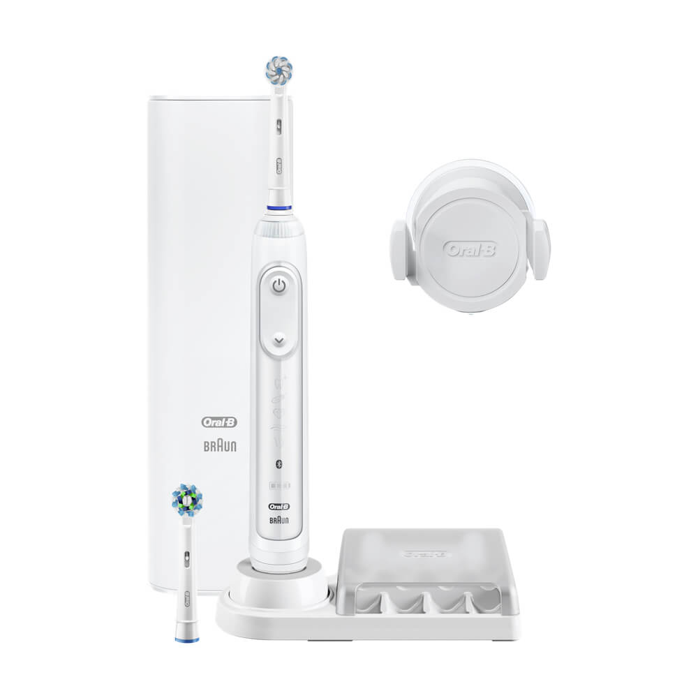 Oral-B GENIUS 10000 sähköhammasharja surveanduriga VALGE (6 režiimi, 2 harjapead) + Reisikarp – Kuva 2