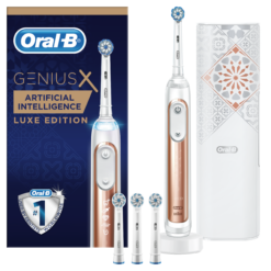 Oral-B Genius X 20000N Rose Gold LUX Edition sähköhammasharja surveanduriga (6 režiimi, 4 harjapead)