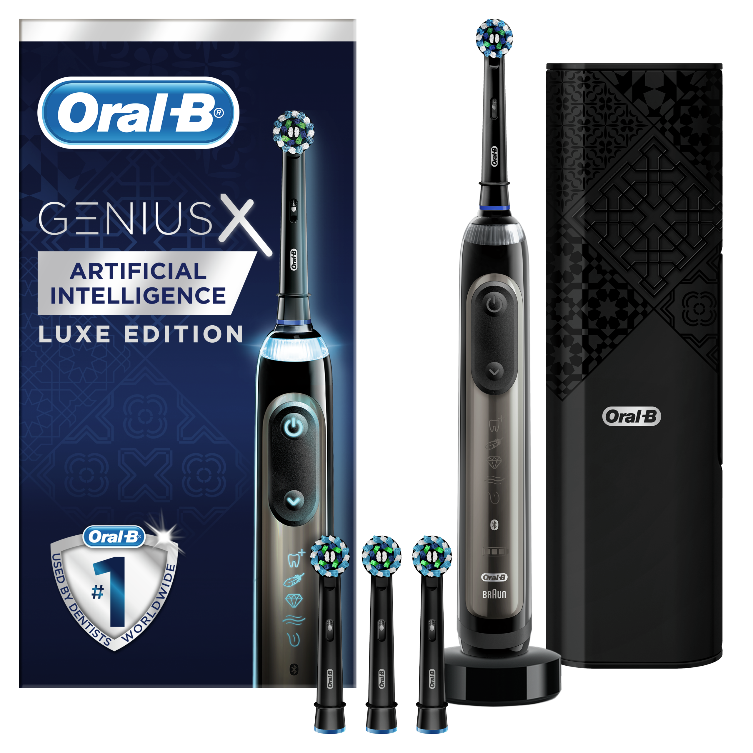 Oral-B Genius X 20000N Antracite Grey LUX Edition sähköhammasharja (surveanduri, 6 režiimi, 4 harjapeaga)