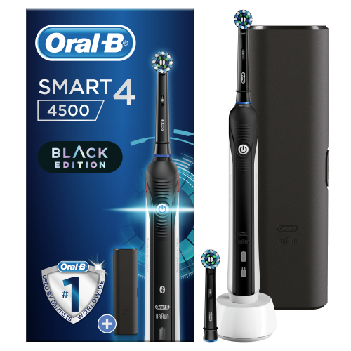 Oral-B SMART 4500 MUST sähköhammasharja surveanduriga (3 režiimi, 2 harjapead + Reisivutlar)