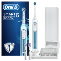 Oral-B SMART 6000N CA sähköhammasharja surveanduriga (5 režiimi, 3 harjapead) + Reisivutlar