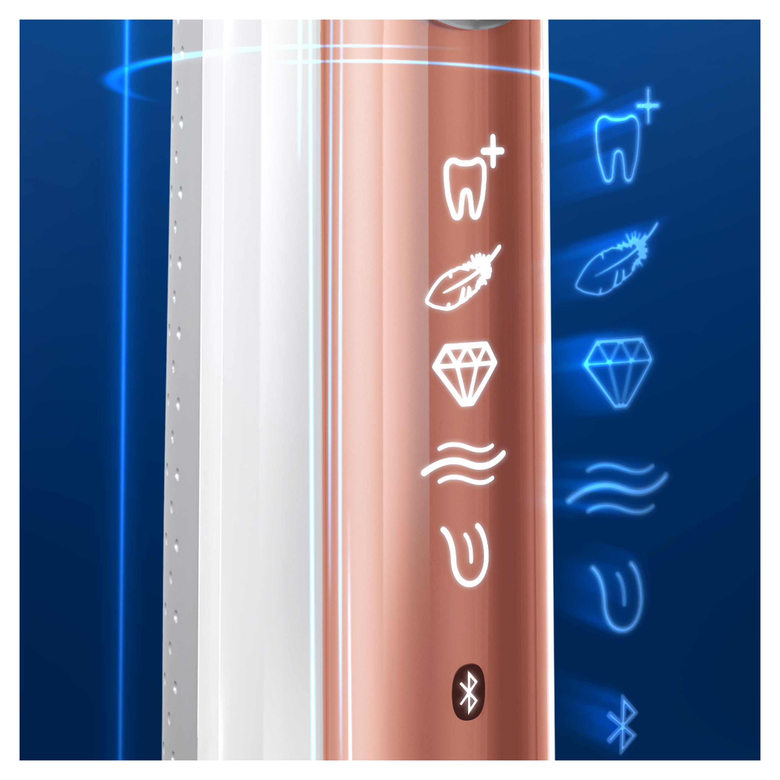 Oral-B Genius X 20000N Rose Gold LUX Edition sähköhammasharja surveanduriga (6 režiimi, 4 harjapead) – Kuva 7