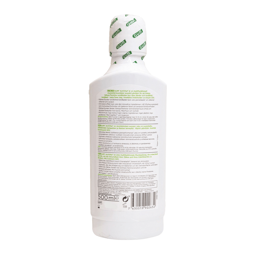 GUM ActiVital suuvesi 500ml (sisaldab Q10 koensüümi) - hoiab hambad ja igemed terved – Kuva 2