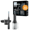Philips Sonicare DiamondClean 9000 HX3886/43 -sähköhammasharja + Power Flosser 3000 -vesihammaslanka (MUSTA)