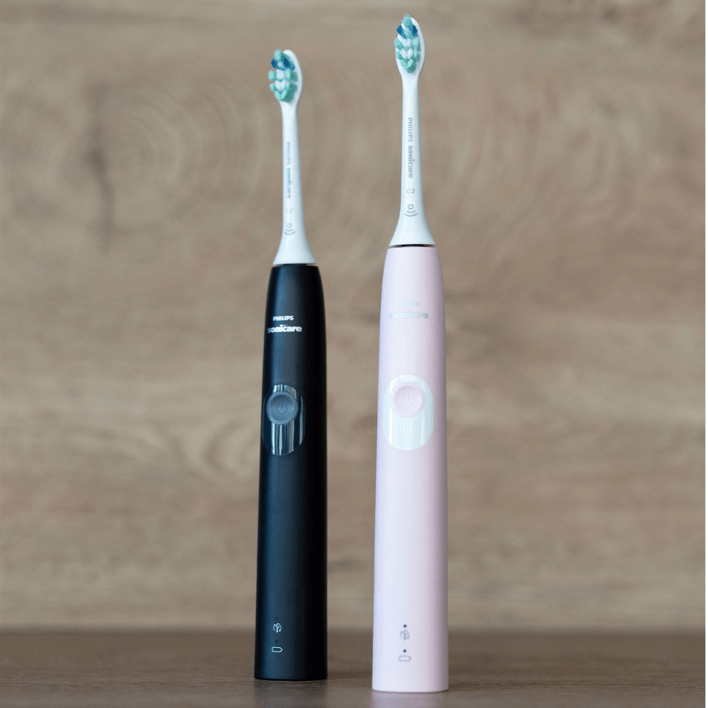 Philips Sonicare ProtectiveClean 4300 seeria HX6800/35 MUST + ROOSA komplekt (2 käepidet, 2 harjapead + 2 reisivutlarit) – Kuva 4
