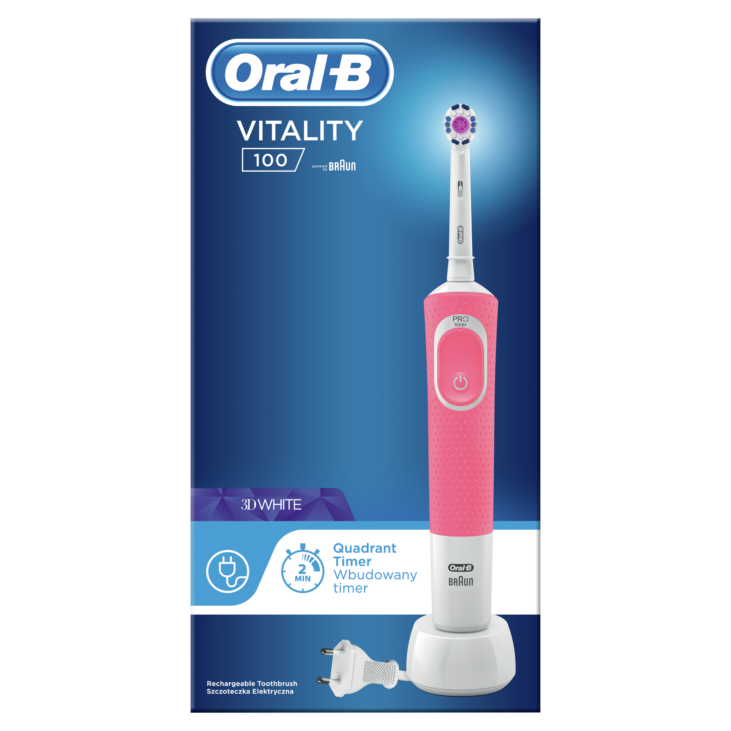 Oral-B Vitality 100 sähköhammasharja ROOSA (1 režiim) – Kuva 4