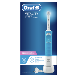Oral-B Vitality 100 Sensitive UltraThin sähköhammasharja taimeri ja pehme harjapeaga (SININE) – Kuva 3