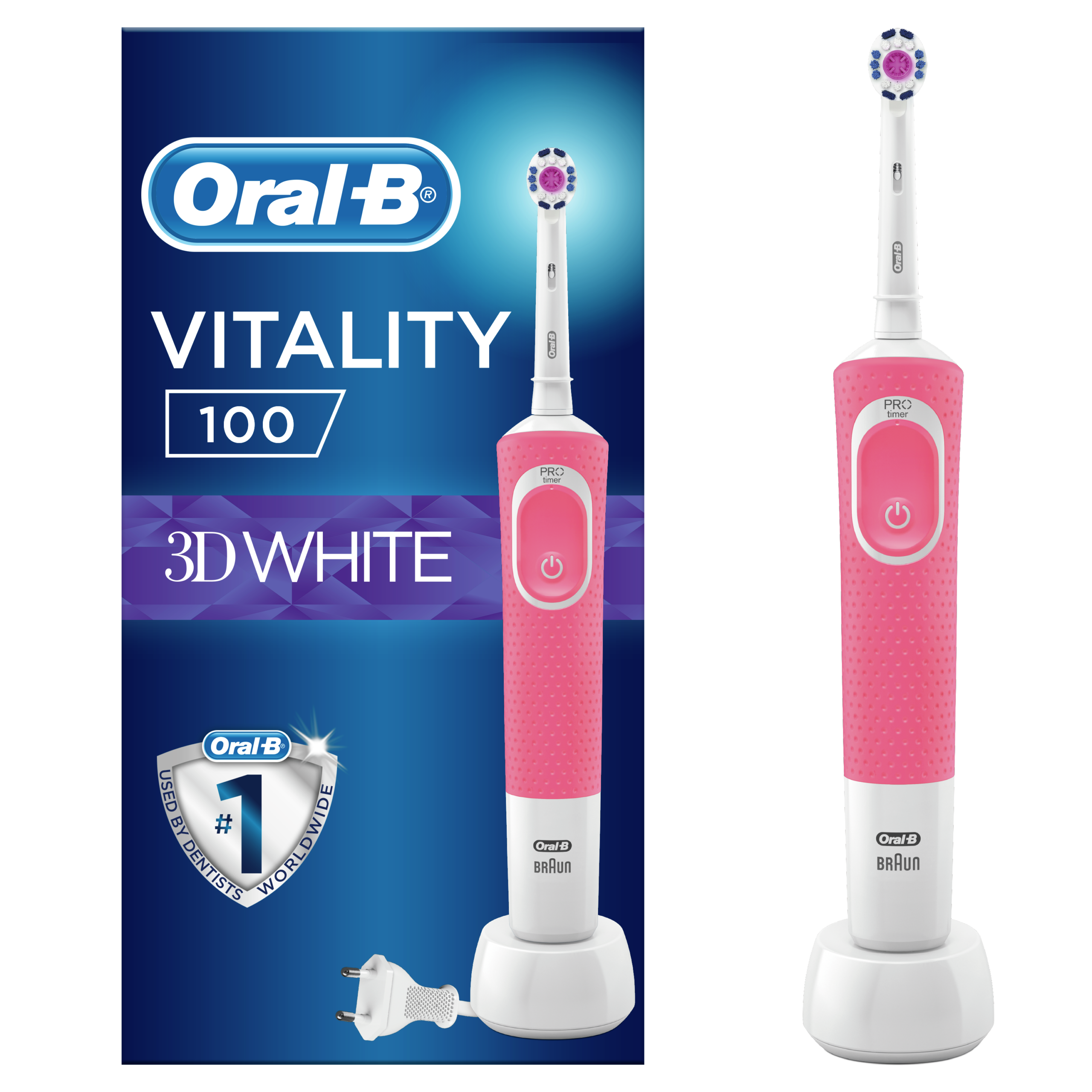 Oral-B Vitality 100 sähköhammasharja ROOSA (1 režiim)
