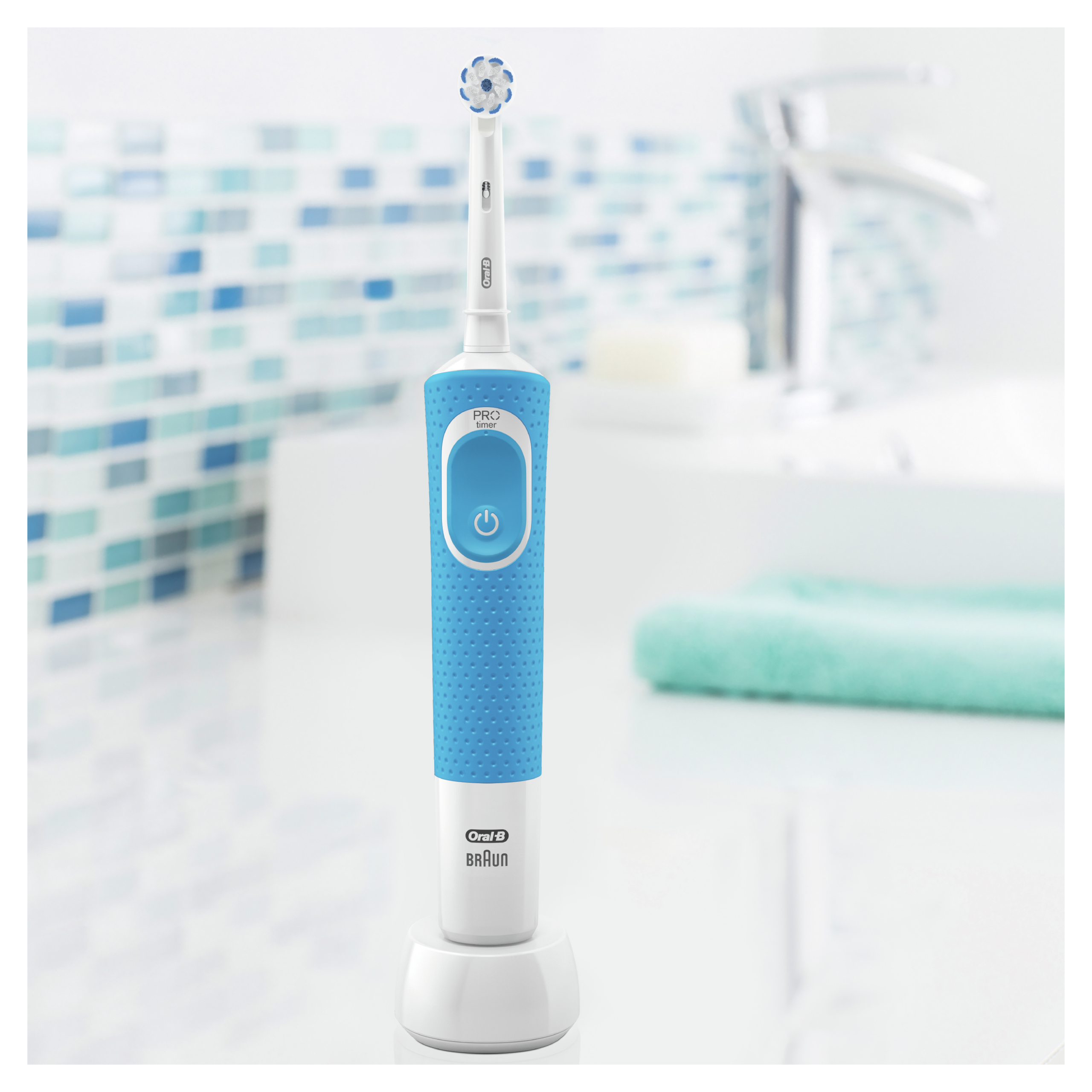 Oral-B Vitality 100 Sensitive UltraThin sähköhammasharja taimeri ja pehme harjapeaga (SININE) – Kuva 5