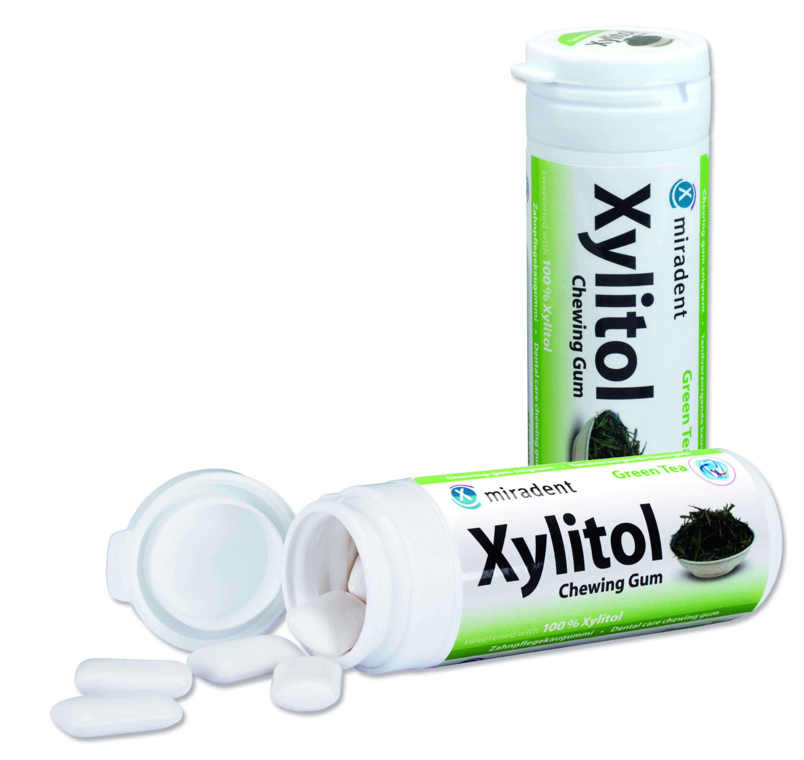 Närimiskumm Miradent 100% Xylitol ROHELINE TEE (30g, pakis 30tk)