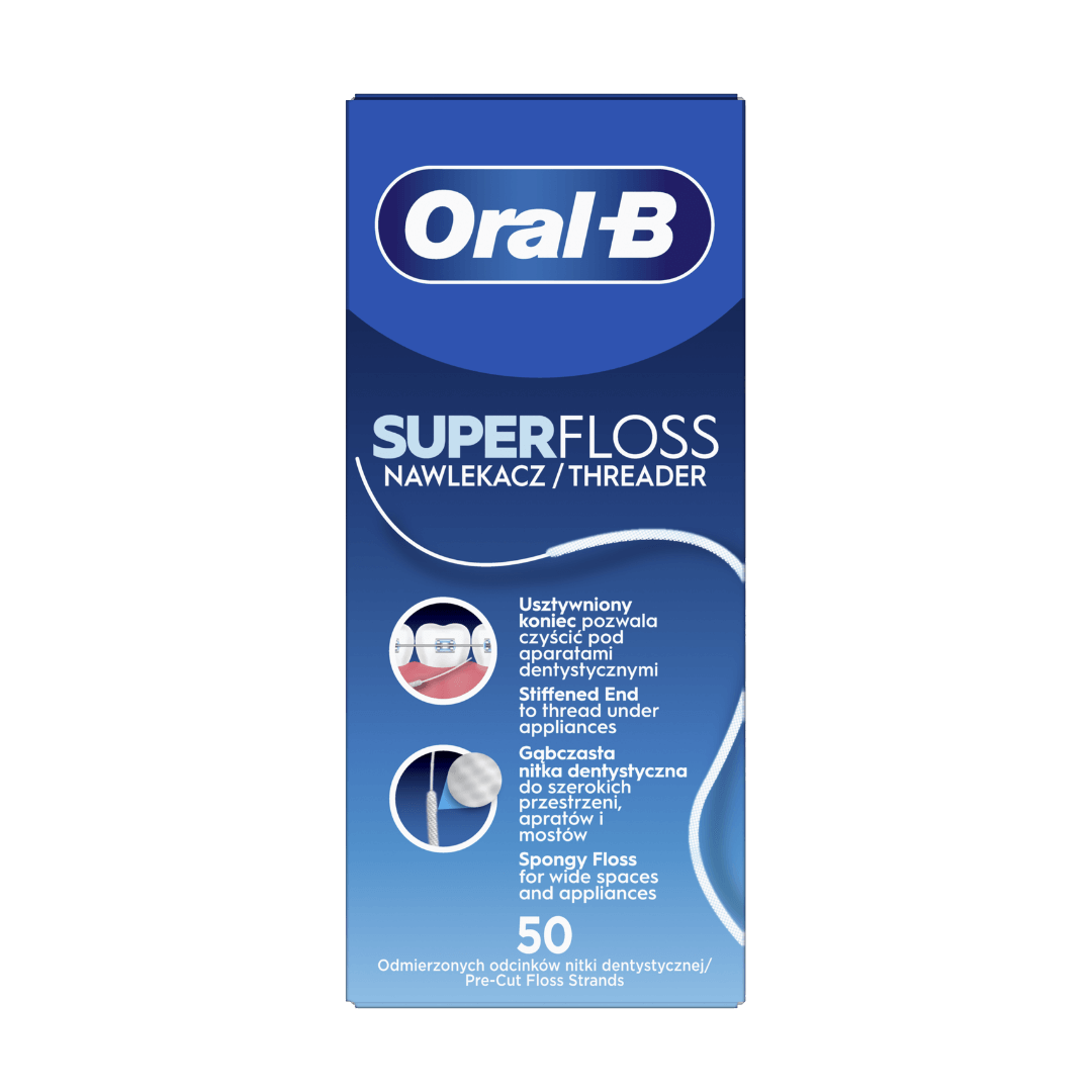 Oral-B Superfloss hambaniit breketite ja klambrite kasutajatele (50tk) – Kuva 2