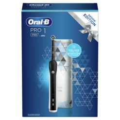Oral-B PRO 1 / 750 sähköhammasharja koos surveanduri ja reisikarbiga (1 režiim, 1 harjapea - MUST) – Kuva 3