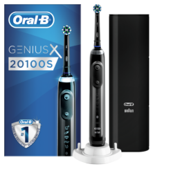 Oral-B GENIUS X 20100S Black sähköhammasharja (surveanduri, äpi, 6 režiimi ja 1 harjapeaga)
