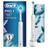 Oral-B PRO 1 / 750 sähköhammasharja koos surveanduri ja reisikarbiga (1 režiim, 1 harjapea - VALGE)