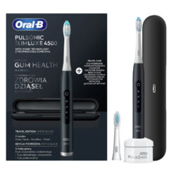 Oral-B Pulsonic SLIM Luxe 4500 Matte Black Sonic sähköhammasharja (2 harjapead) + Reisikarp