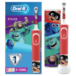 Oral-B Vitality 100 "PIXAR" sähköhammasharja LASTE (2 kiirust, lastele al. 3.a) + Reisikarp