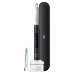 Oral-B Pulsonic SLIM Luxe 4500 Matte Black Sonic sähköhammasharja (2 harjapead) + Reisikarp – Kuva 2
