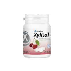 Lutsukommid Miradent KIRSS 100% Xylitol 60g (suhkruvabad pastillid ksülitooliga)