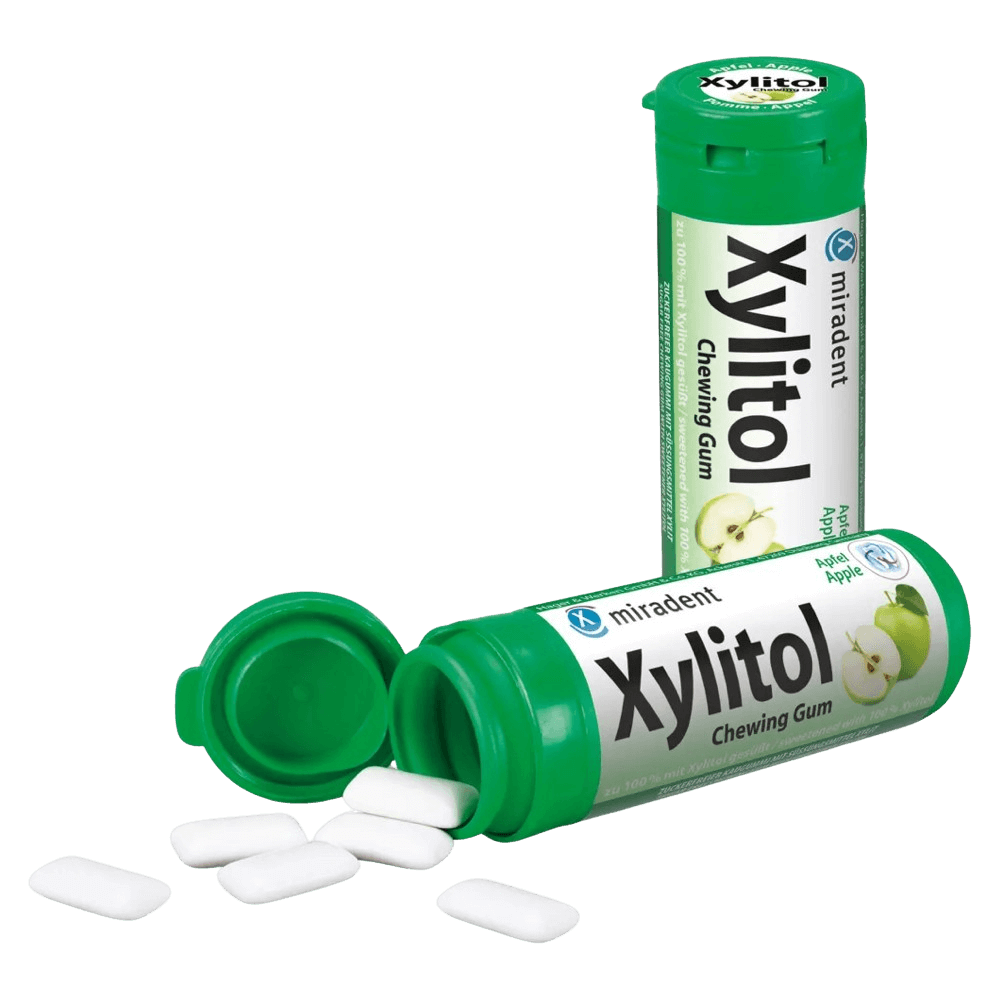 Miradent 100% Xylitol Omena -purukumi (30 g, 30 kpl/pakkaus)