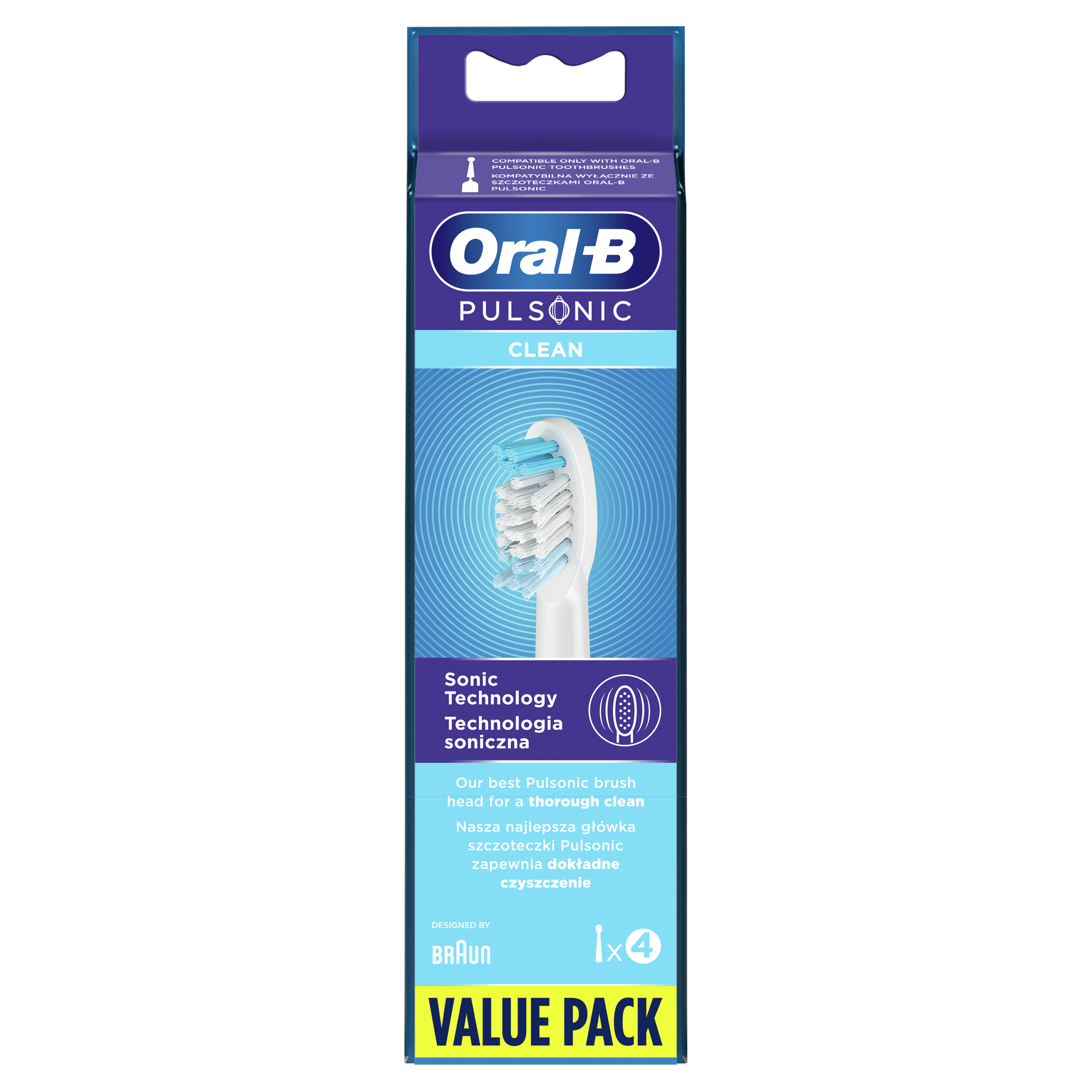 Oral-B PULSONIC Clean keskmise tugevusega hambaharja otsikud - Clean (SR32-4 , 4tk) – Kuva 4