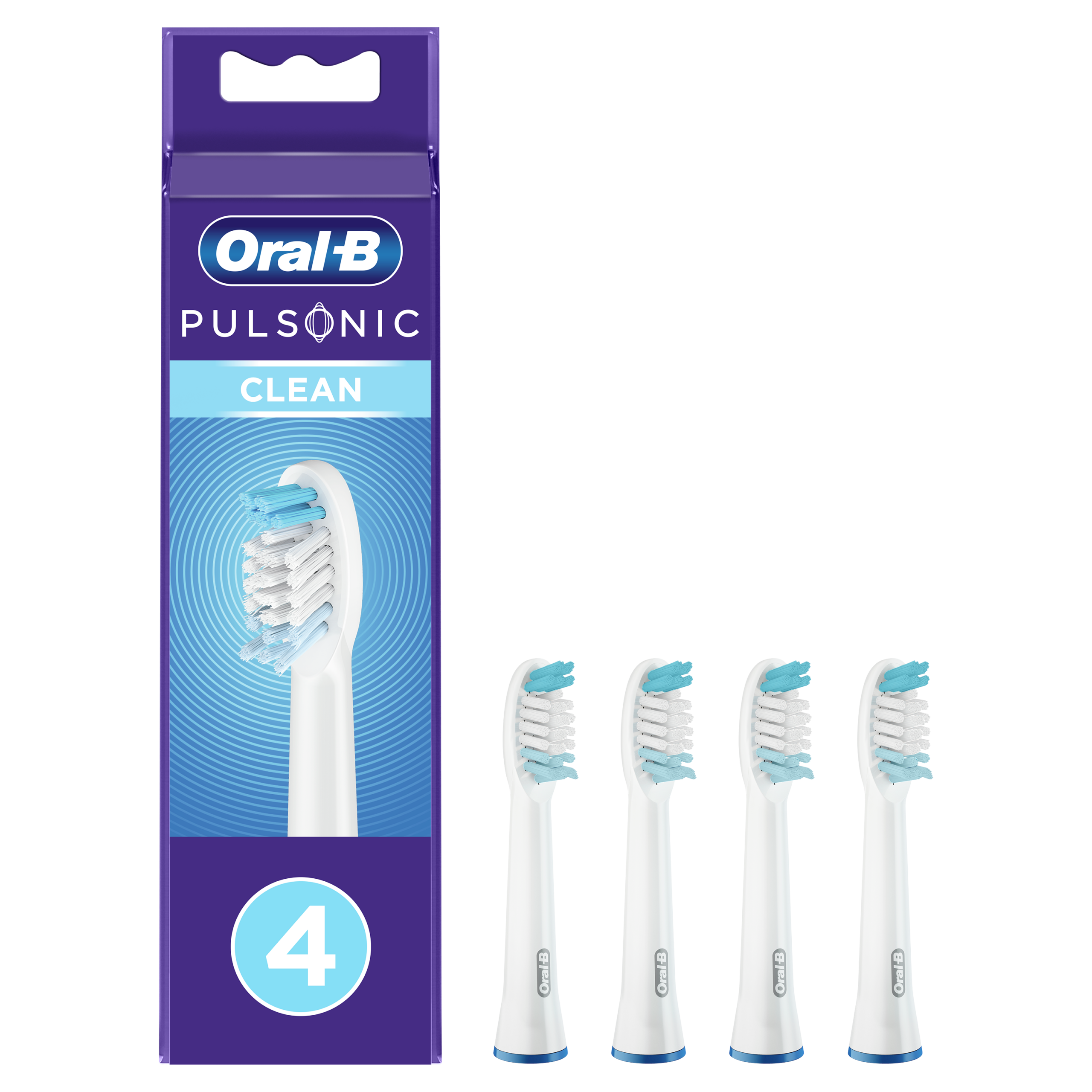 Oral-B PULSONIC Clean -harjaspäät, keskikova – Clean (SR32-4, 4 kpl)