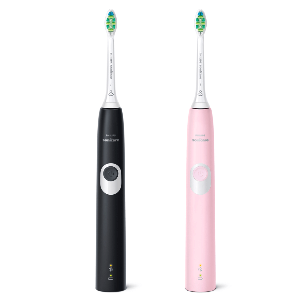 Philips Sonicare ProtectiveClean 4300 seeria HX6800/35 MUST + ROOSA komplekt (2 käepidet, 2 harjapead + 2 reisivutlarit) – Kuva 2