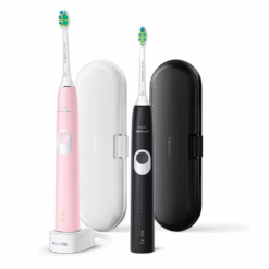 Philips Sonicare ProtectiveClean 4300 seeria HX6800/35 MUST + ROOSA komplekt (2 käepidet, 2 harjapead + 2 reisivutlarit) – Kuva 7