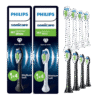 Philips Sonicare Optimal White W2 hambaharja otsikud KOMBO HX6064 (4 x VALGE + 4 x MUST)