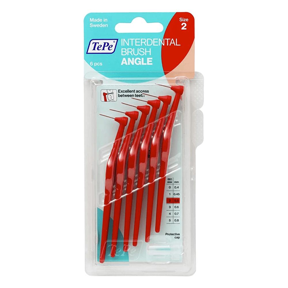 TePe ANGLE 0,5 mm hambavaheharjad PUNANE (2 suurus, 6 tk pakis - pika pidemega interdentaalhari)