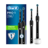 Oral-B PRO 1 / 790 DUO sähköhammasharja surveanduriga MUST (2 käepidet, 2 harjapead)