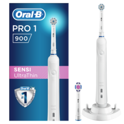 Oral-B PRO1 900 sähköhammasharja surveanduriga (SENSI UltraThin ja 3D White harjapead)