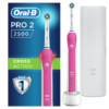 Oral-B PRO2 2500 Pink Edition ROOSA sähköhammasharja surveanduriga (2 režiimi, 1 harjapea)